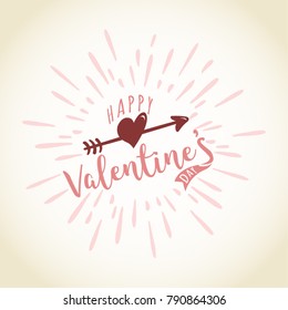 Happy Valentine s Day. Vector greeting card design.