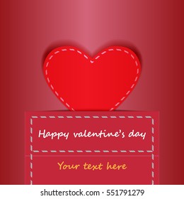 Happy valentine, shirt pocket with heart. Creative vector illustration 