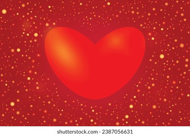 Happy valentine Vector greeting Shining red hearts 14 february Day all lovers Copy space Feeling Gentle design Romantic feelings Gradient Love beautifully craft Wedding Valentine's radiating warmth
