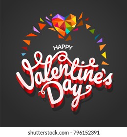 Alles Gute zum Valentinstag! Vektorgrußkarte