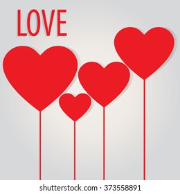 Happy Valentine's card, Love heart, A collection of love heart vector.