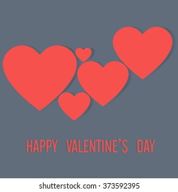 Happy Valentine's card, Love heart, A collection of love heart vector.