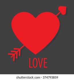 Happy Valentine's card, Love heart vector.