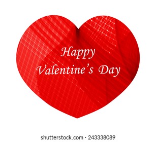Happy Valentine's card with red heart
