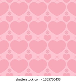 happy valentine's concept. seamless patterns with hearts. beautiful texture and wallpaper background, web page and banner design. minimal style. vector illustration