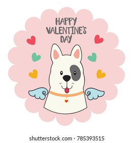 Happy valentines with cute dog