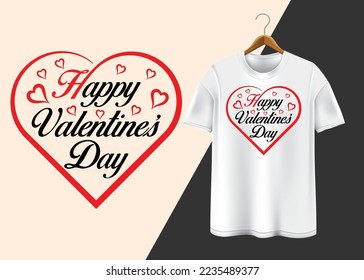 Happy Valentine's Dat Typography T-shirt designs 