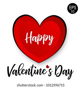 Happy Valentine's Day. 14 Fabruary. Vector background wiht heart for your design