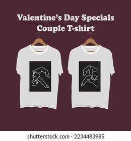 Happy Valentine's Day, 14 February. T-shirt Design for this Days specials