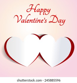 Happy Valentines day. 14 february. Weeding design banner. Vector illustration. Pink Background Hearts. 