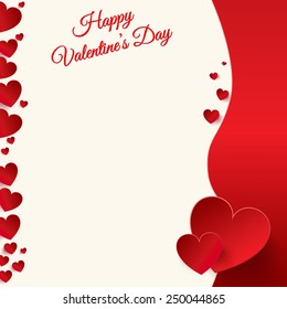 Happy Valentines day. 14 february. Weeding design banner. Vector illustration. Pink Background Hearts. 