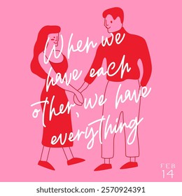 Happy Valentines Day. 14 February holiday. I love you vector greeting card. Cute pink love vintage poster, banner design. Romantic cards designs with love couples. Romantic evening of a couple in love