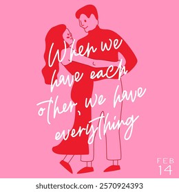 Happy Valentines Day. 14 February holiday. I love you vector greeting card. Cute pink love vintage poster, banner design. Romantic cards designs with love couples. Romantic evening of a couple in love