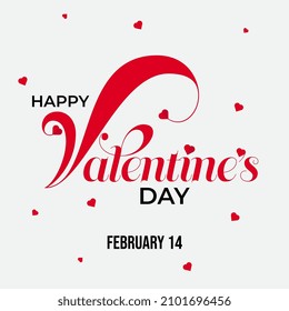 Happy Valentines Day 14th Feb Vector Illustration.