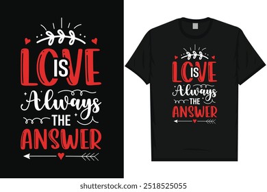 Happy valentines day 14th February loves day typography tshirt design