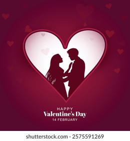 Happy Valentines day 14th february celebration romantic love card background