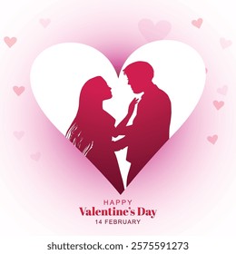 Happy Valentines day 14th february celebration romantic love card background