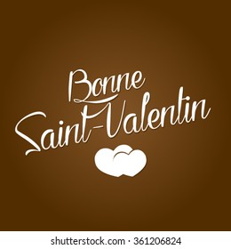 Happy Valentine's Day 2016 vector (French speak: Bonne Saint-Valentin)