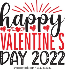 Happy valentines day 2022 svg design svg