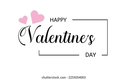 Happy valentine's day 2023. valentine typography design.
