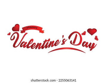 Happy valentine's day 2023. valentine typography design.