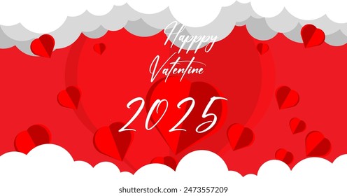 Happy Valentine's Day 2025 gift wrapping paper pattern for Valentine's Day or any other day of love.