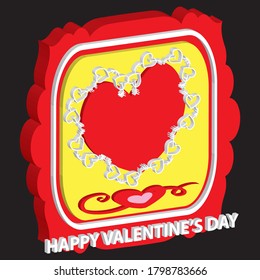 
happy valentines day 3D vintage vector clip art is the graphic arts,refers to pre-made images used to illustrate any medium. 