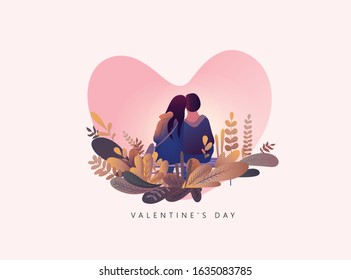 Happy Valentine's day abstract background. Happy valentines day text in red empty space with red heart shapes 