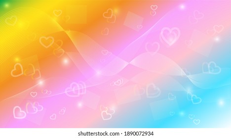 Happy Valentine's Day. Abstract background design. Website Landing Page. Template for apps. Holiday, Season, Festival. Vector illustration.