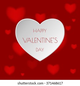 Happy Valentine`s Day abstract background. Vector Illustration.