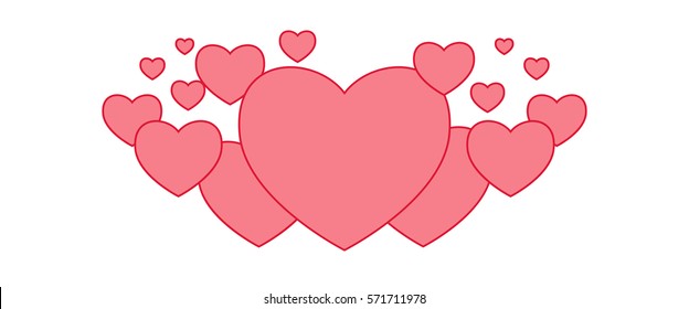 Happy Valentine`s Day abstract background. Vector Illustration.