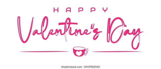 Happy Valentine's Day abstract greeting poster design