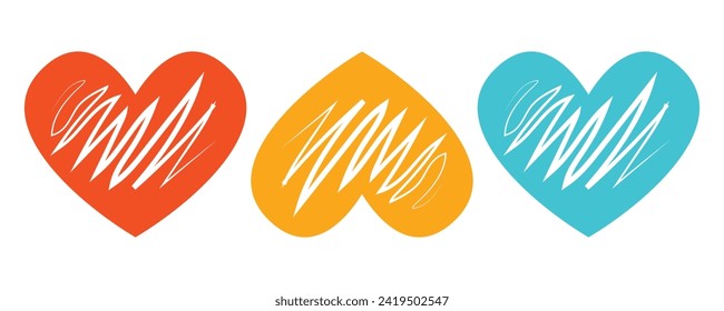 Happy Valentine's Day abstract greeting poster design