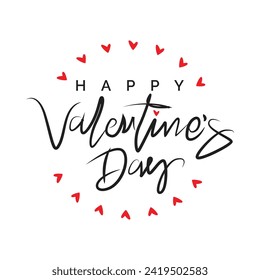 Happy Valentine's Day abstract greeting poster design