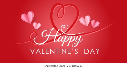 Happy Valentine's day, abstract heart background. Concept love, valentine day design for greeting card, fashion, commercial, banner, invitation. Romantic wedding design. Vector stock illustration