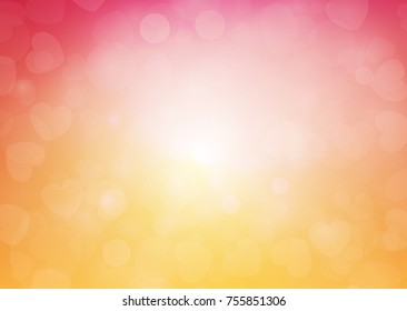 Happy Valentine's day with of a abstract pink color background. vector illustration