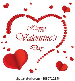 Happy Valentine's Day absttract postcard