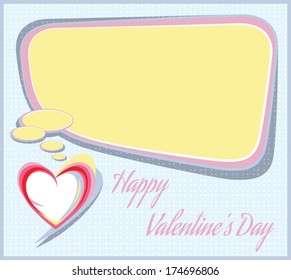 Happy Valentine's Day. All major elements are placed on separate layers. Easy to edit.