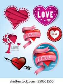 Happy Valentines Day Art, Heart, Love  (Vector Art)