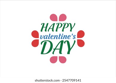 happy valentines day art vector art illustration 
