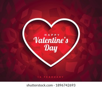 happy valentines day attractive hearts card greeting