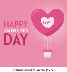Happy Valentine's Day background. The 14th of February. Simple modern greeting card.
