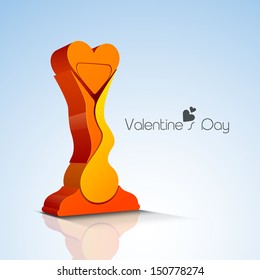 Feliz Día de San Valentín de fondo. 