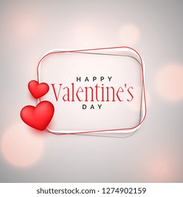 happy valentines day background with 3d hearts