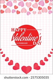 Happy Valentine's Day Background Art Card Vector
