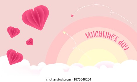 Happy Valentine's Day Background Banner Illustration Vector