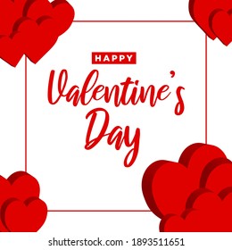 Happy Valentine's Day background 
Banner vector for printed and digital purpose