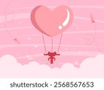 Happy valentines day background. Valentine's Day celebration. Cartoon Vector illustration Template for Poster, Banner, Post, Flyer, Greeting, Card, Cover. Valentine's day design.