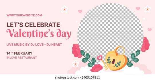 Happy valentines day background. Valentine's Day celebration. February 14.  Cartoon Vector illustration Template for Poster, Banner, Post, Flyer, Greeting, Card, Cover. Valentine's day design.