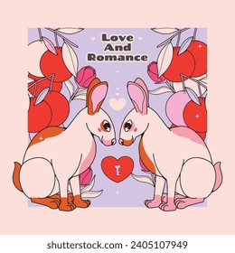 Happy valentines day background. Valentine's Day celebration. February 14.  Cartoon Vector illustration Template for Poster, Banner, Post, Flyer, Greeting, Card, Cover. Valentine's day design.